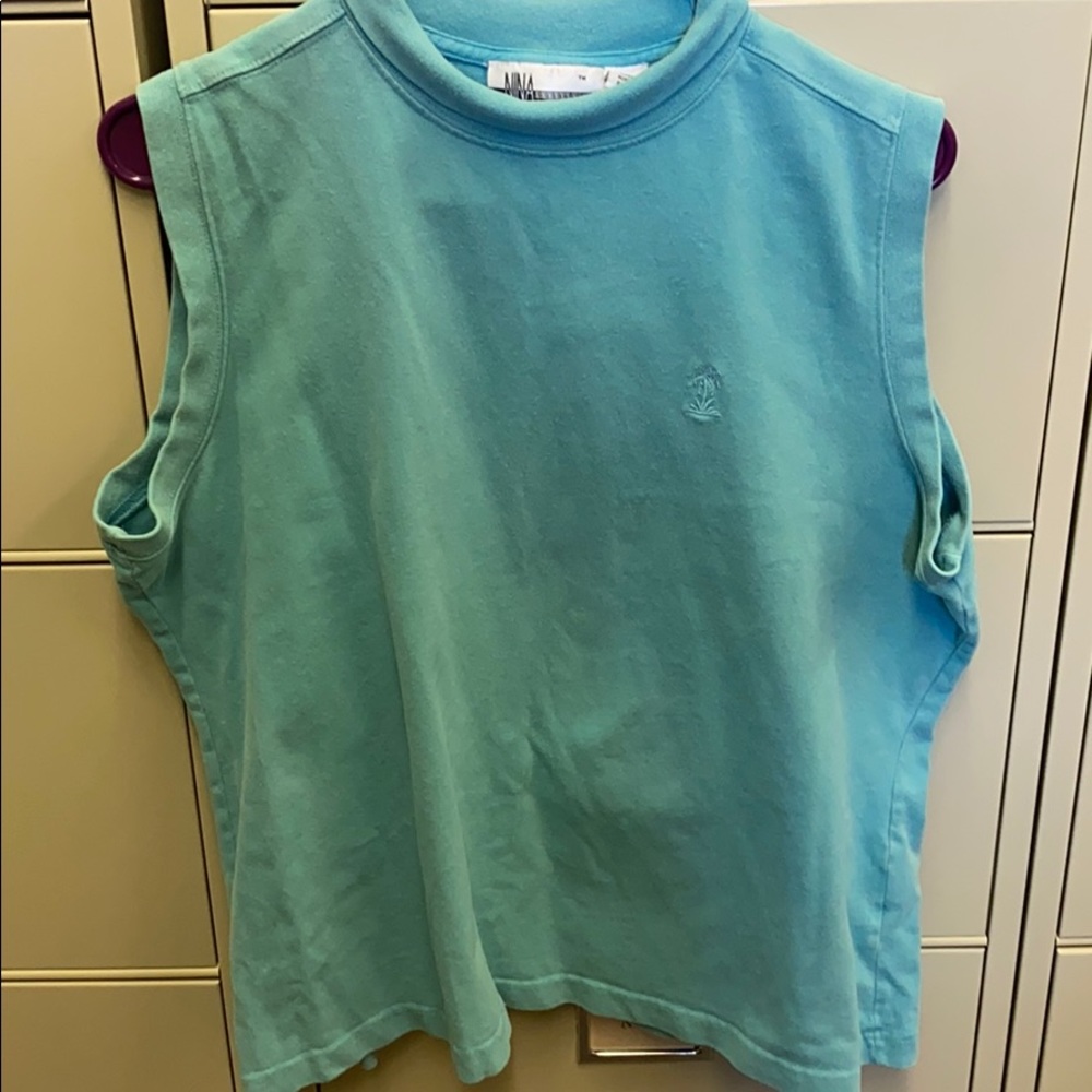 Aqua green top, size XL